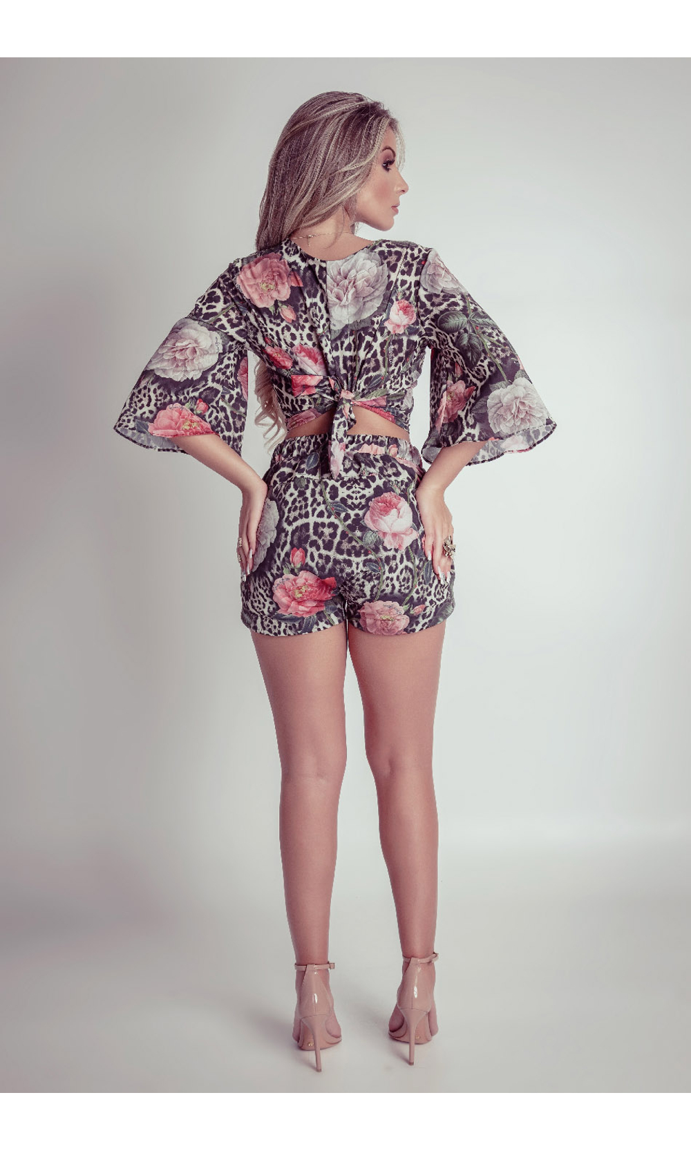 Blusa Decote Passamanaria Crepe Maria Gueixa Rosa Selvagem
