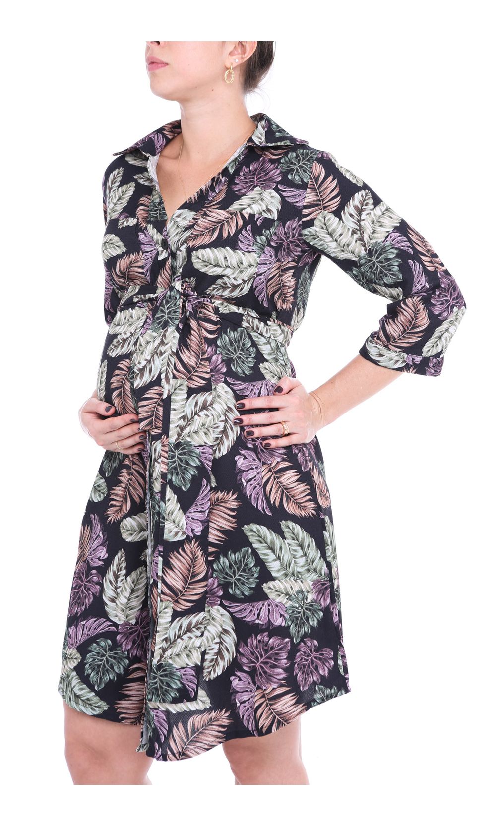vestido chemise gestante
