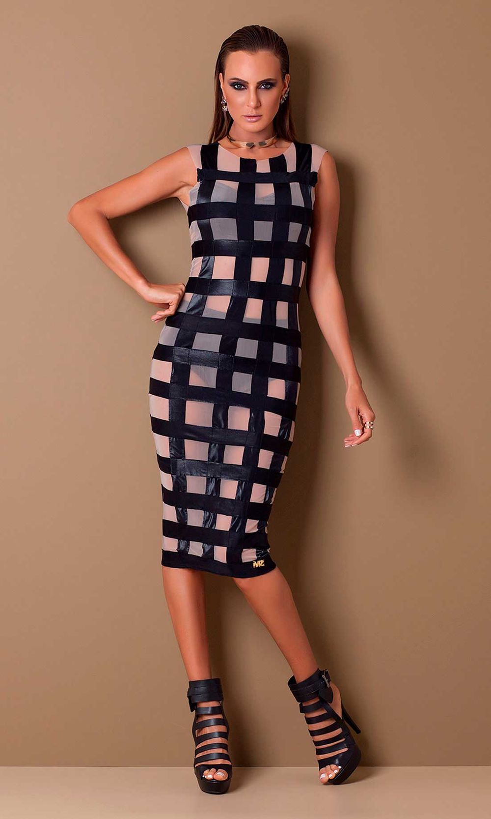 vestido transparencia
