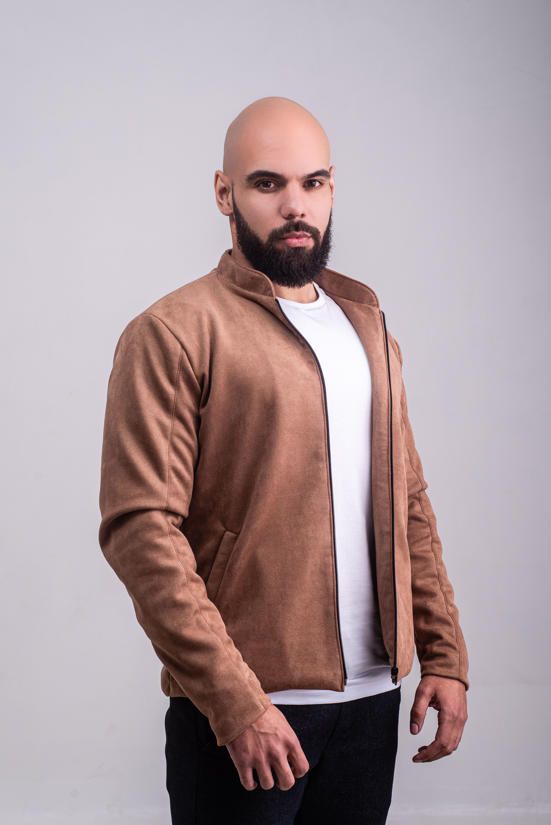 Jaqueta suede marrom hot sale