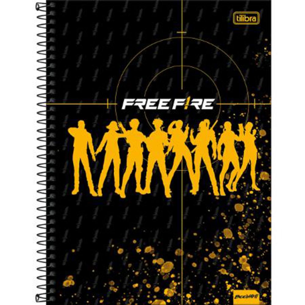 CADERNO UNIV CAPA DURA 10X1 160FLS - FREE FIRE - UN - TILIBRA